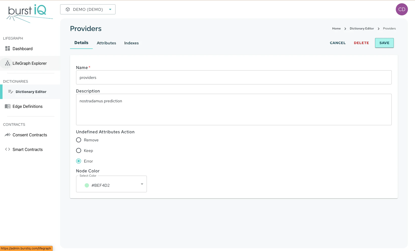 screenshot of LifeGraph
