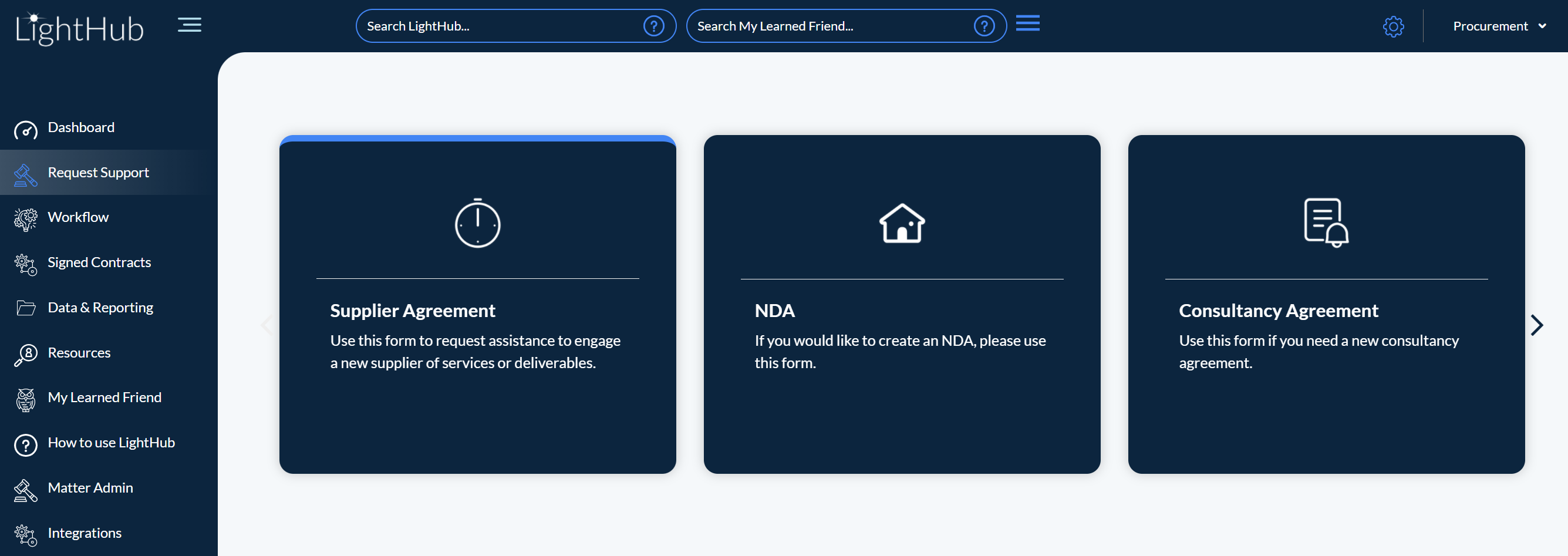 screenshot of LightHub