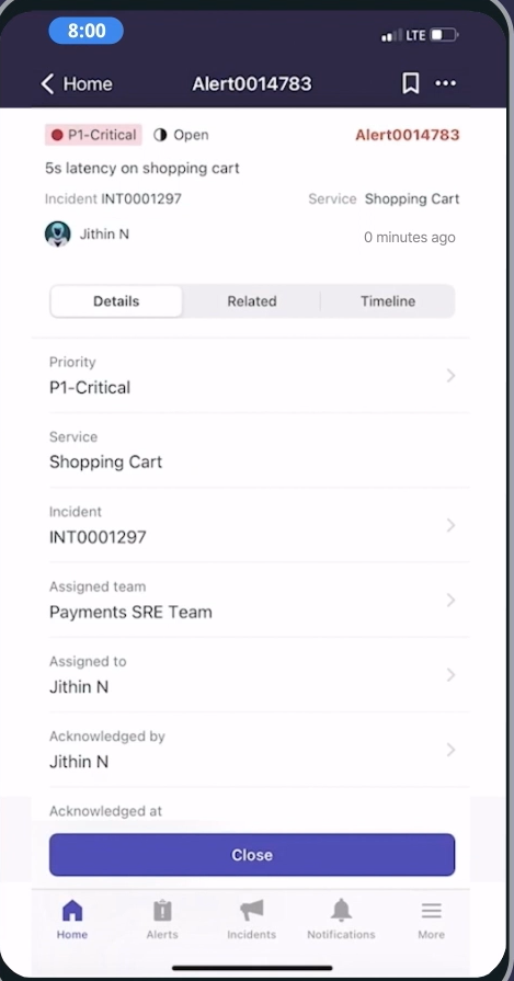 screenshot of Lightstep