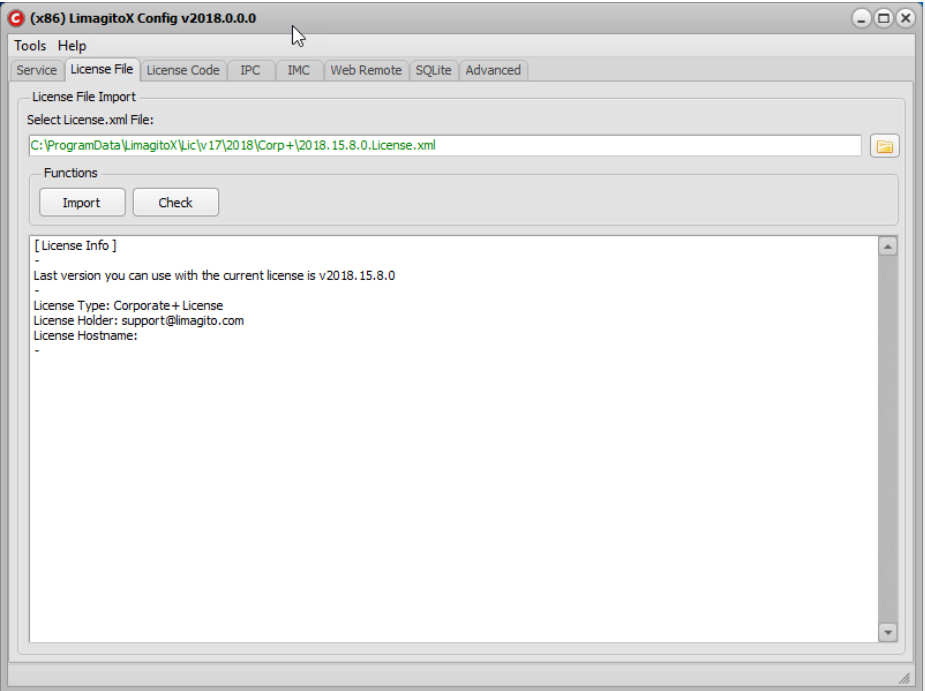 screenshot of Limagito