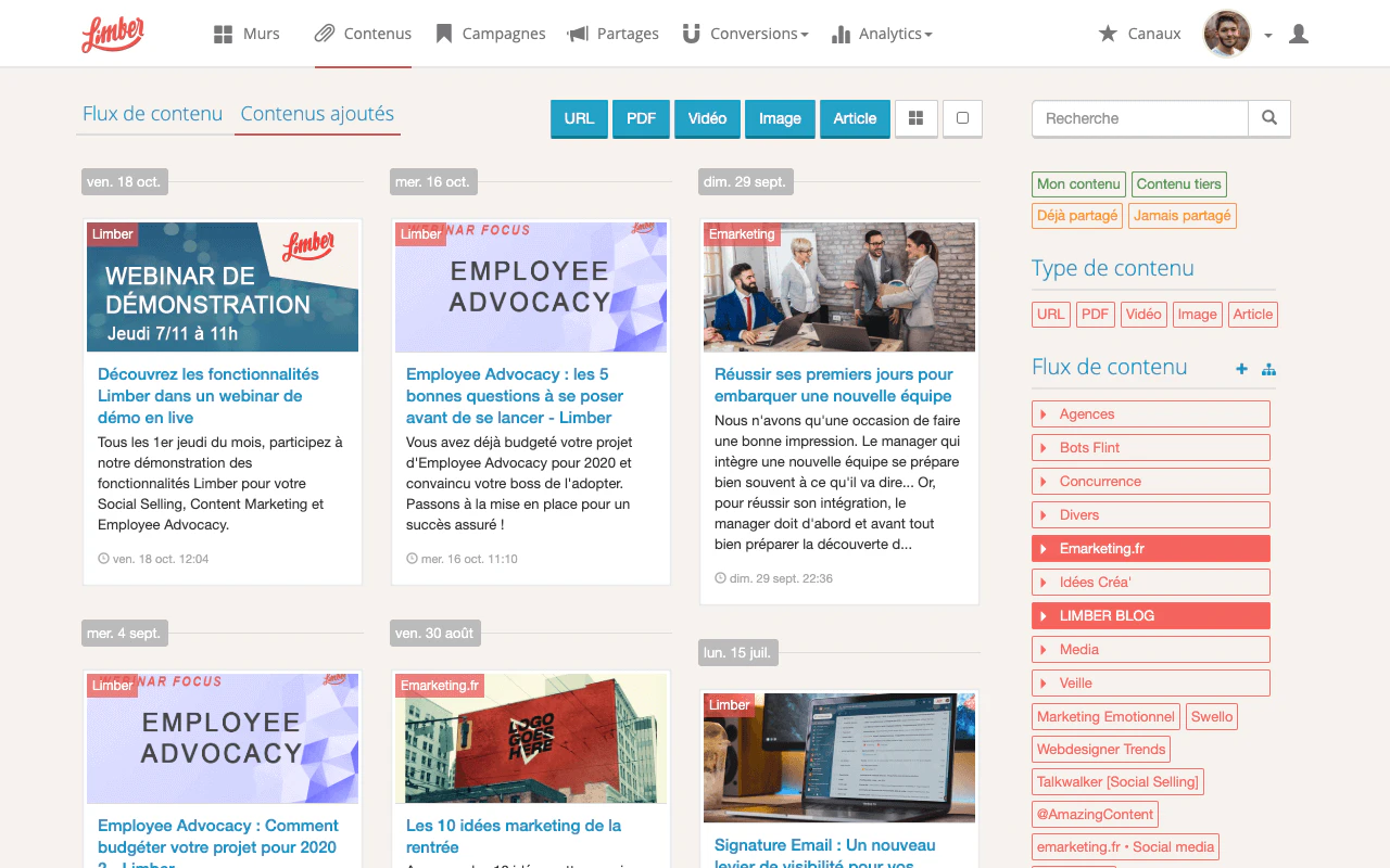 screenshot of Limber