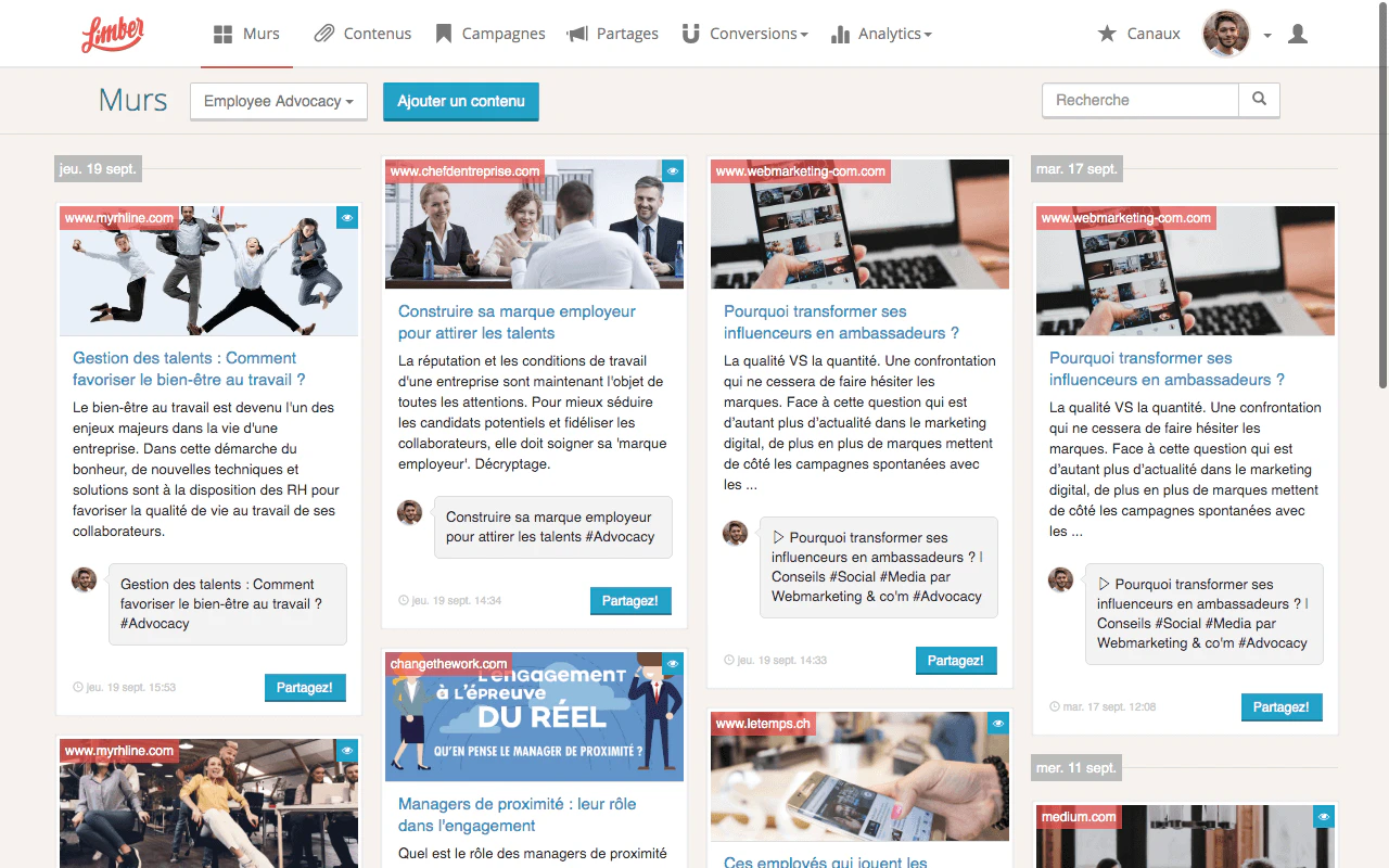 screenshot of Limber