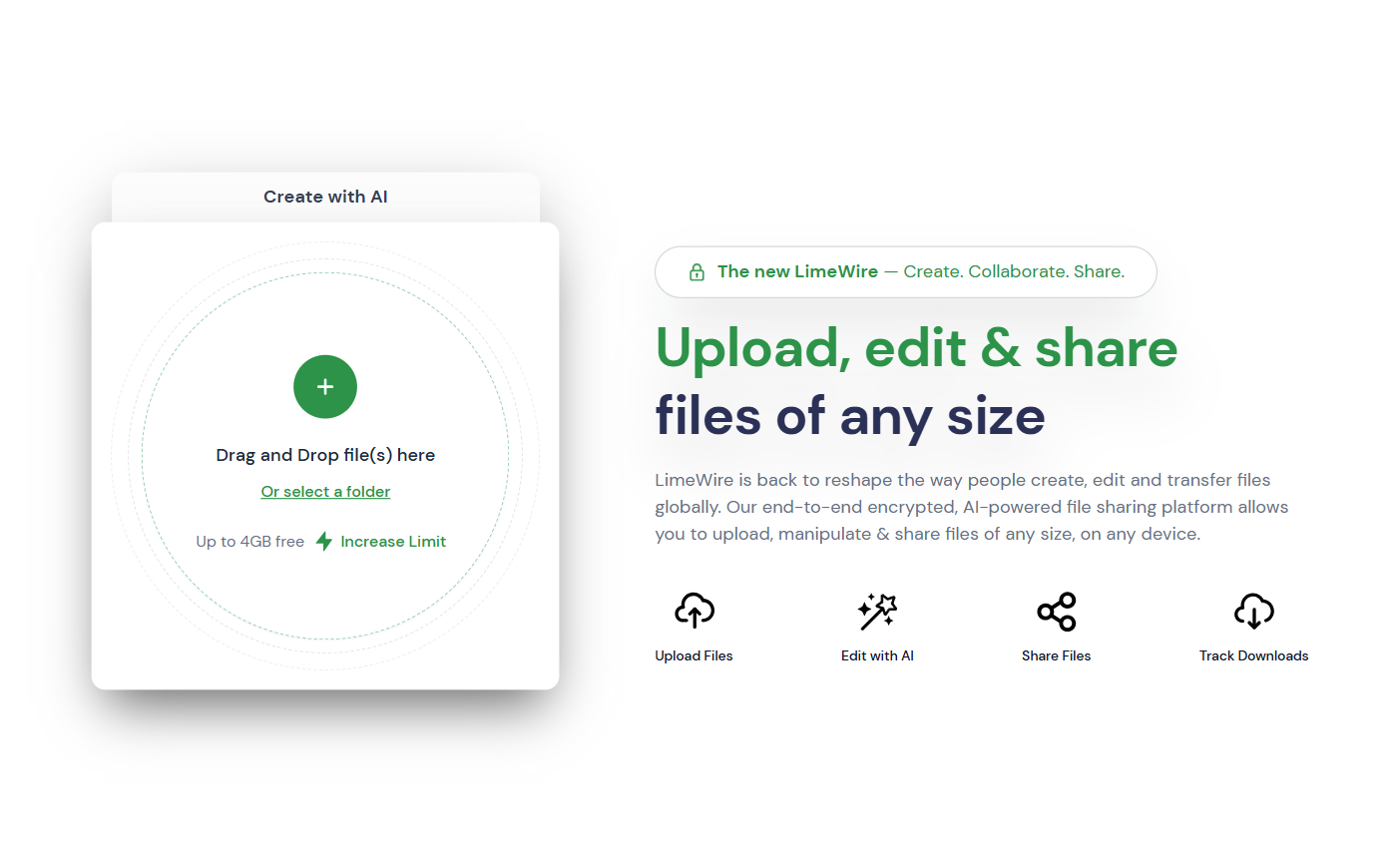 screenshot of LimeWire