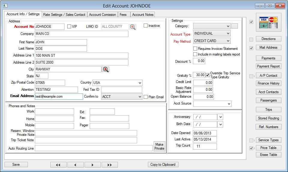 screenshot of LimoWiz