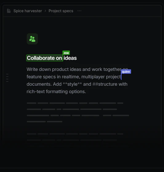 screenshot of Linear