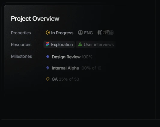screenshot of Linear