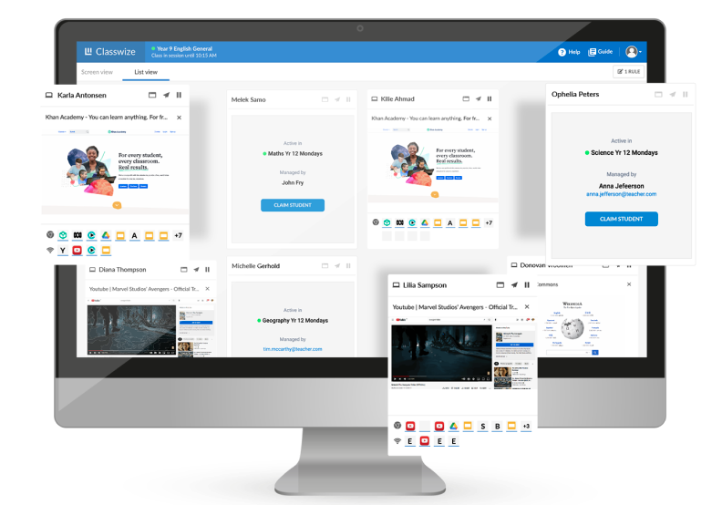 screenshot of Linewize