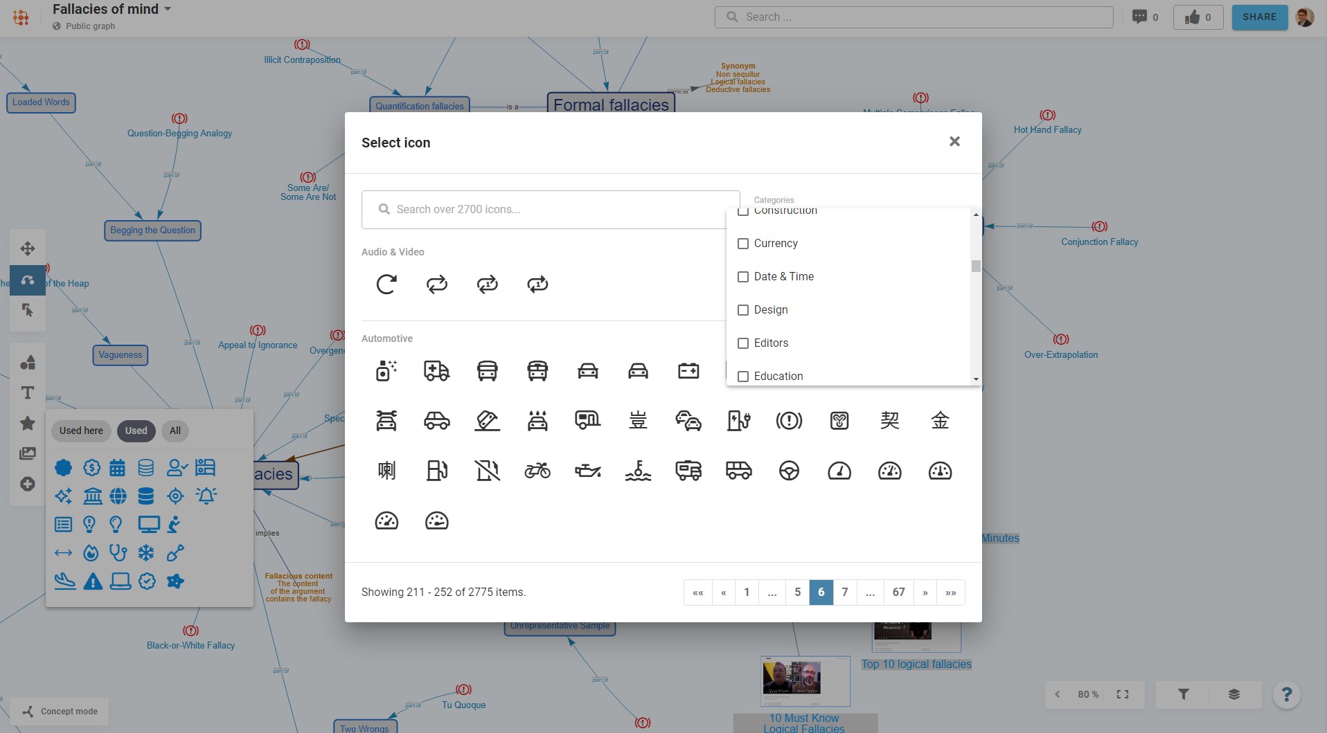 screenshot of LinkFacts