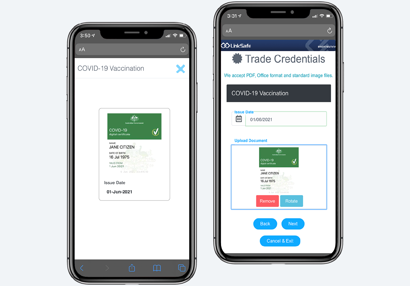 screenshot of LinkSafe