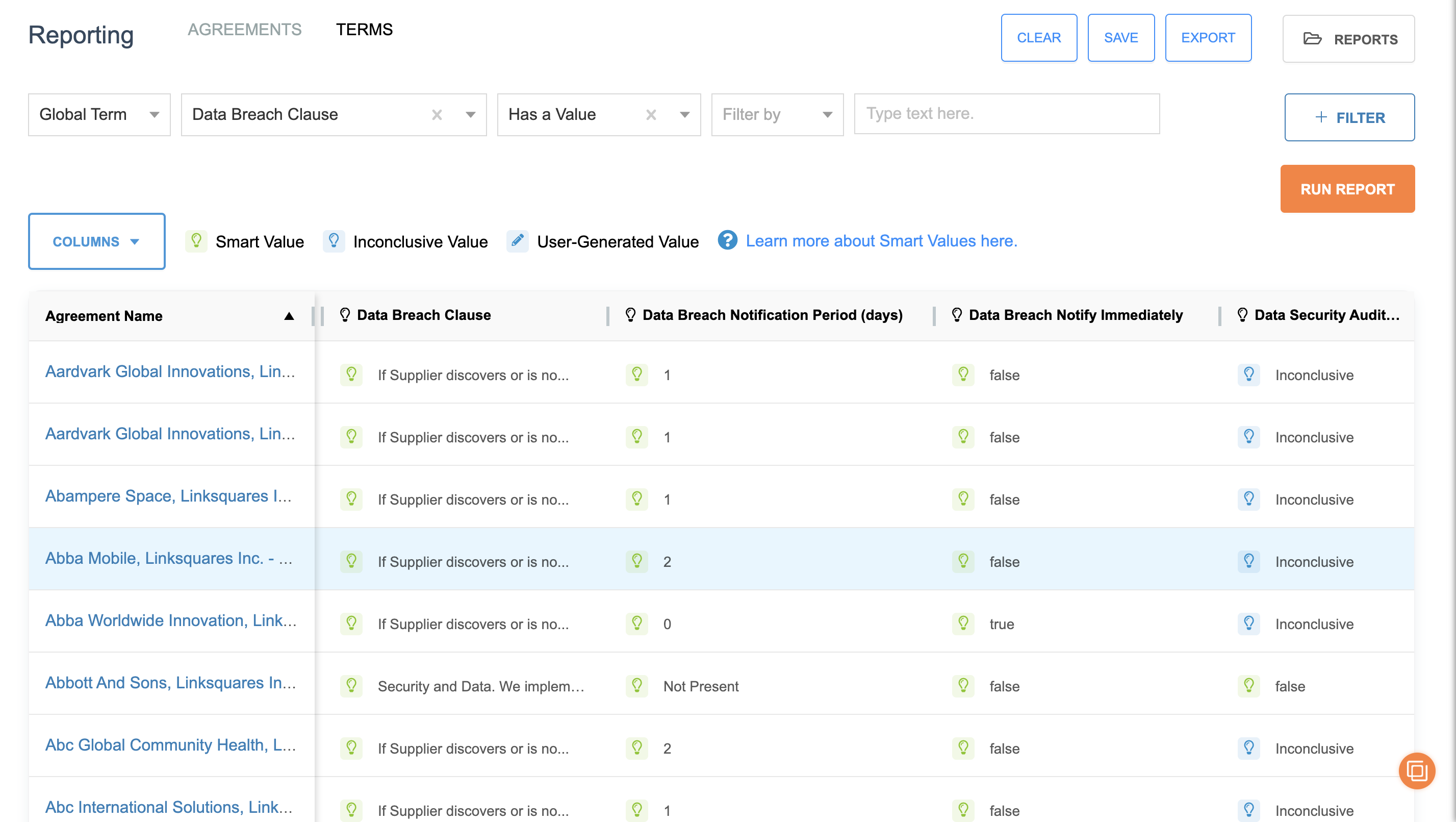 screenshot of LinkSquares