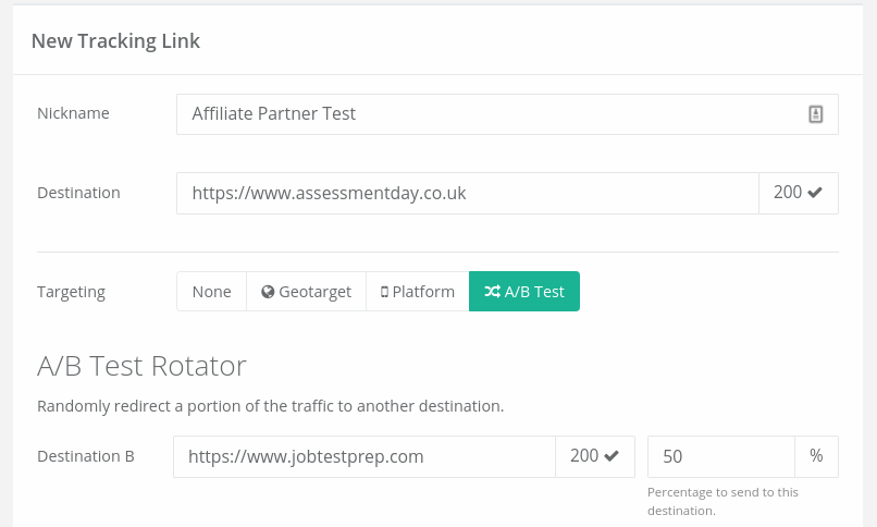 screenshot of Linkly