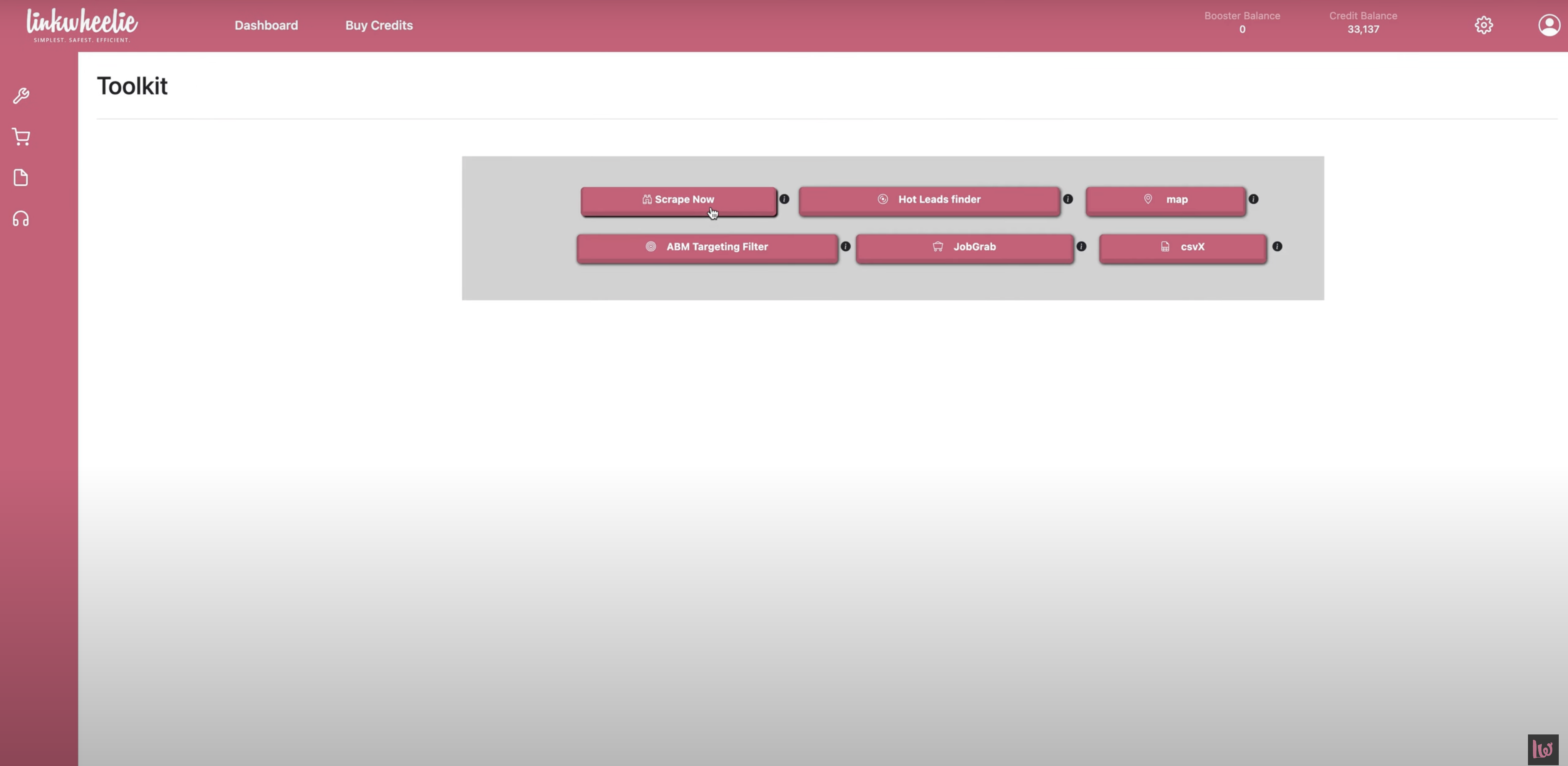 screenshot of Linkwheelie