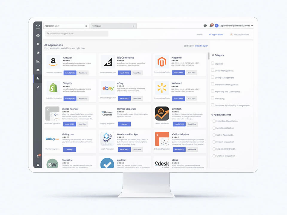 screenshot of Linnworks