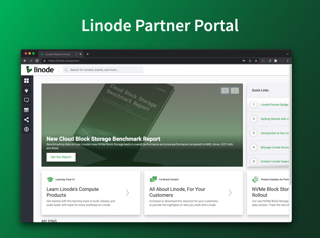 screenshot of Linode