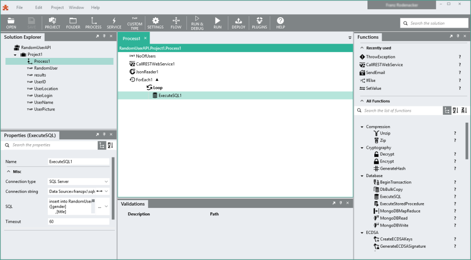 screenshot of Linx
