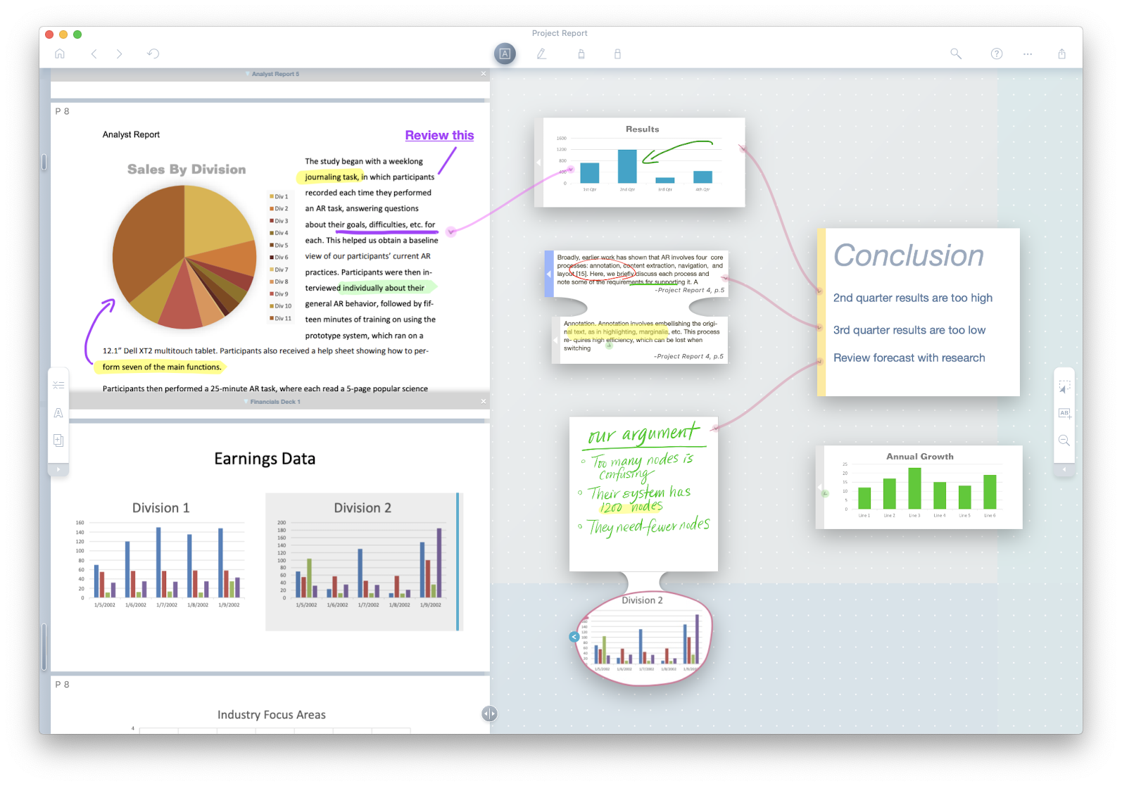 screenshot of LiquidText
