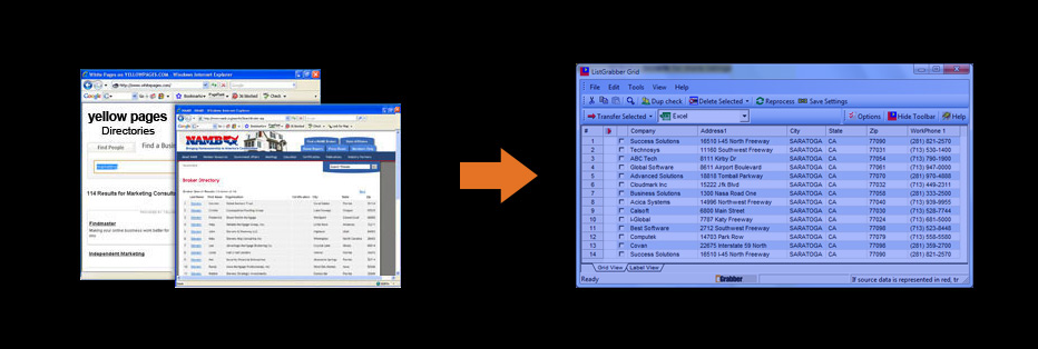 screenshot of ListGrabber