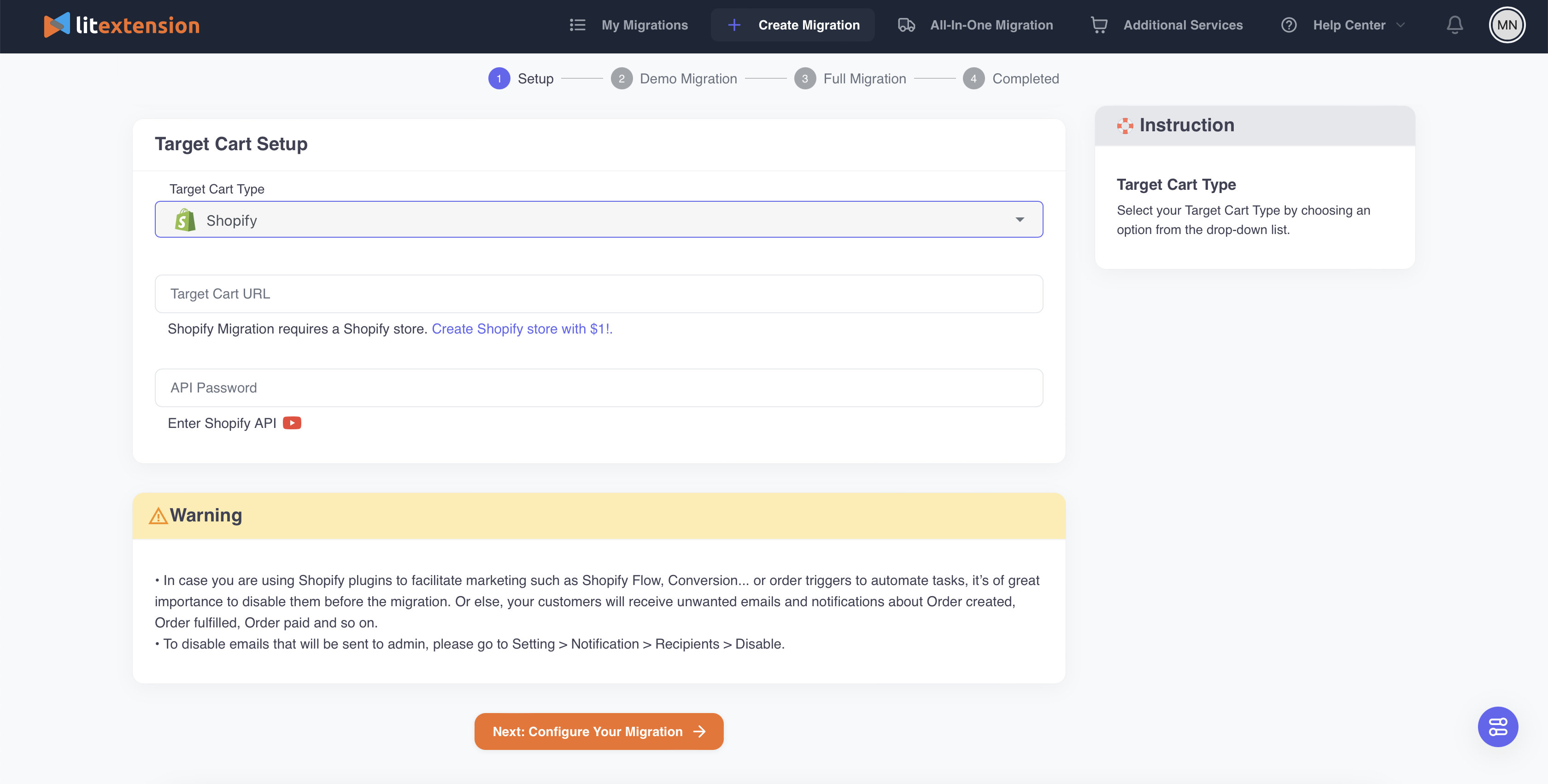 screenshot of LitExtension
