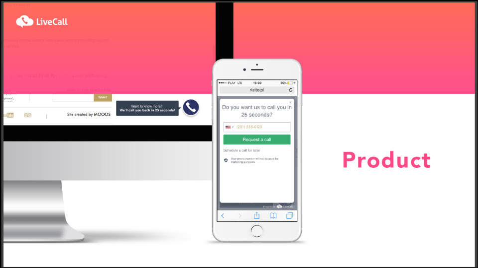 screenshot of LiveCall
