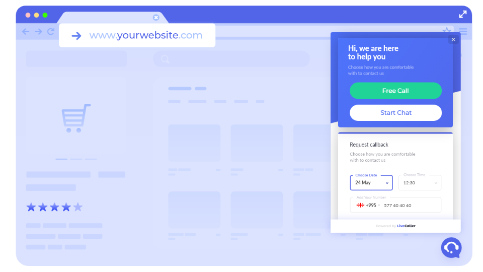 screenshot of LiveCaller