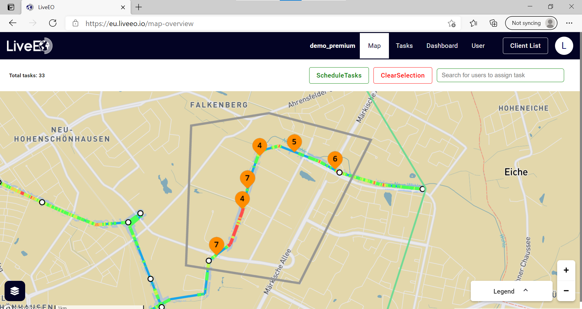 screenshot of LiveEO