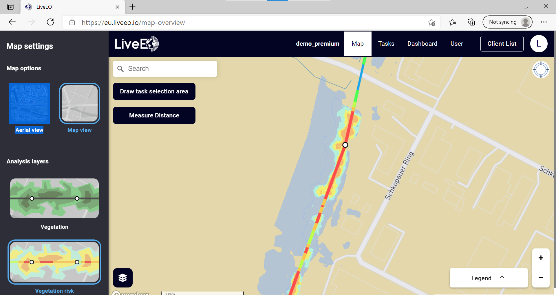 screenshot of LiveEO