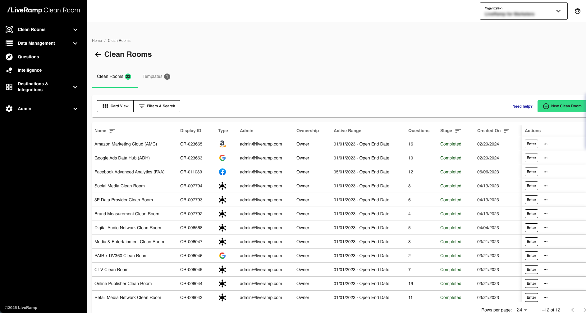 screenshot of LiveRamp