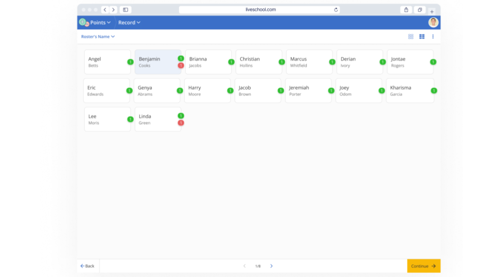 screenshot of LiveSchool