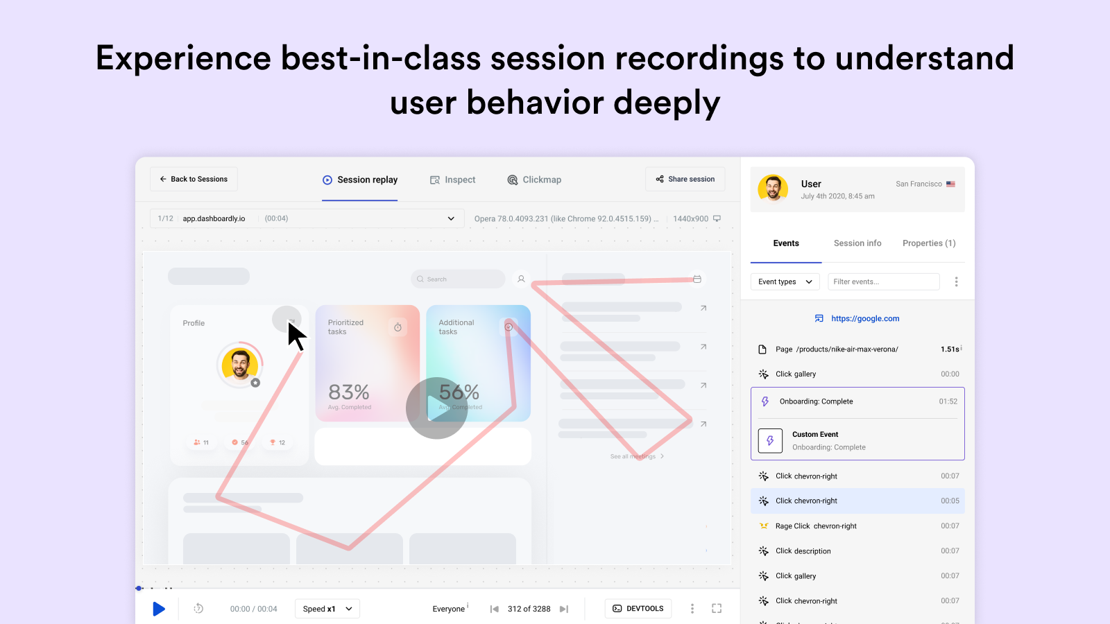 screenshot of LiveSession