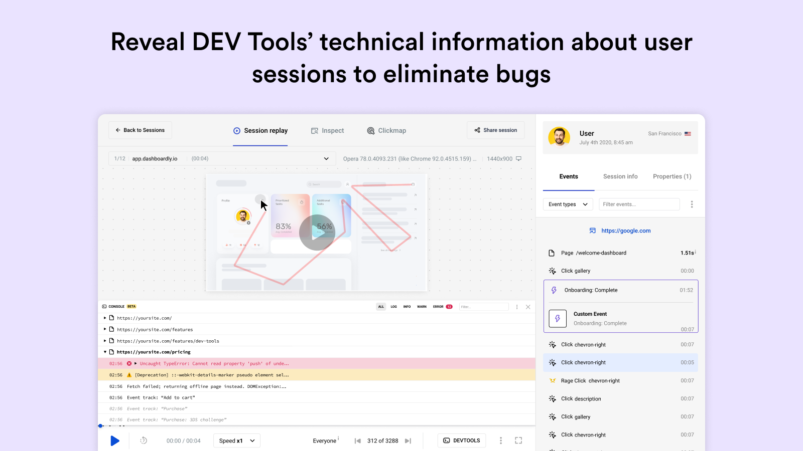screenshot of LiveSession