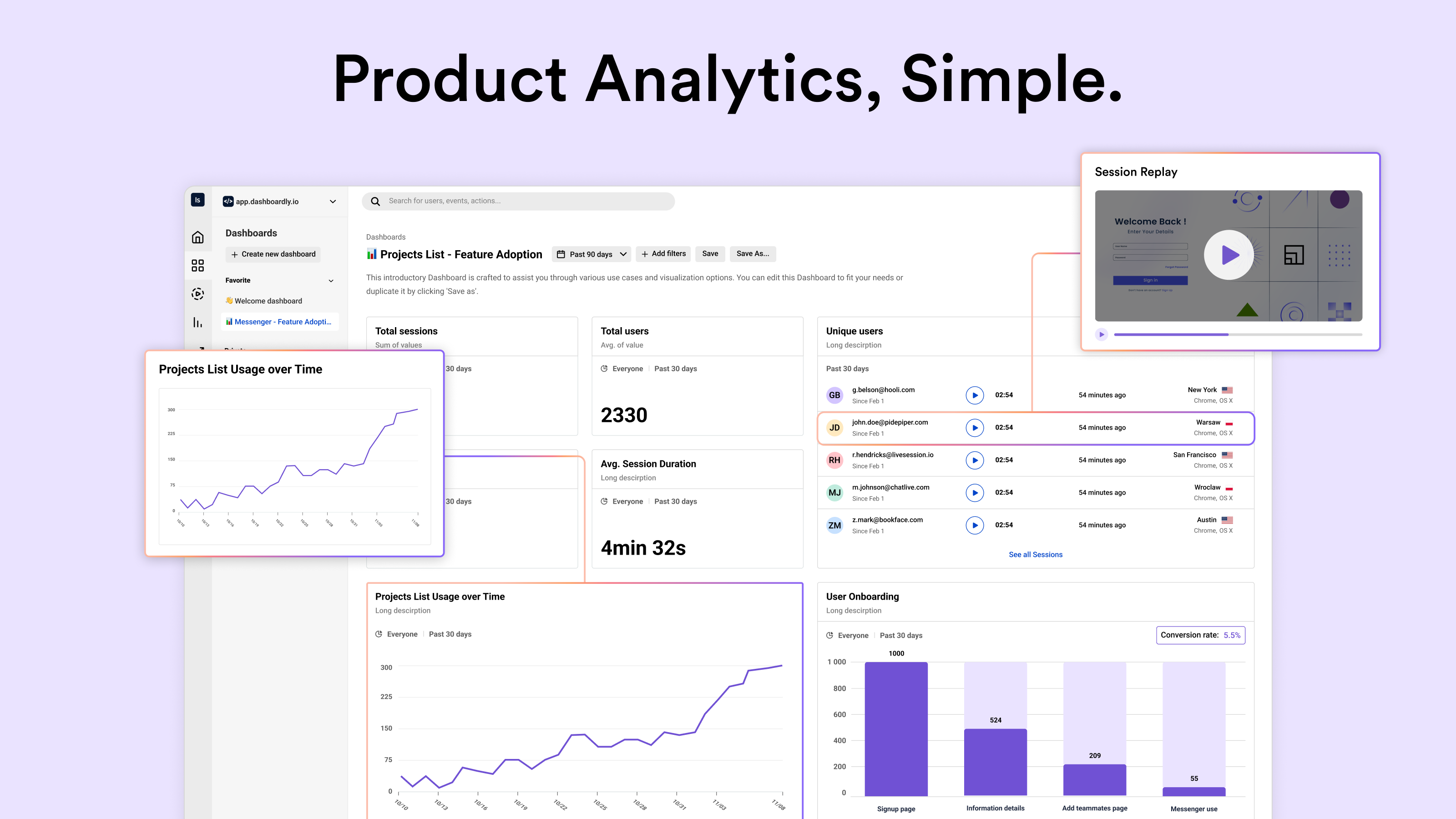 screenshot of LiveSession