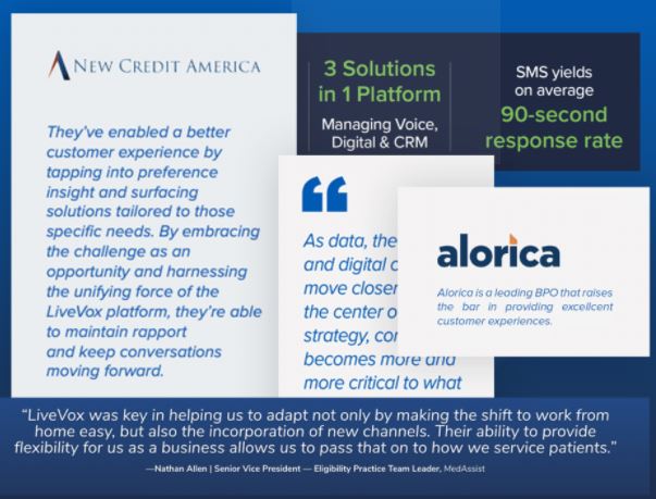 screenshot of LiveVox