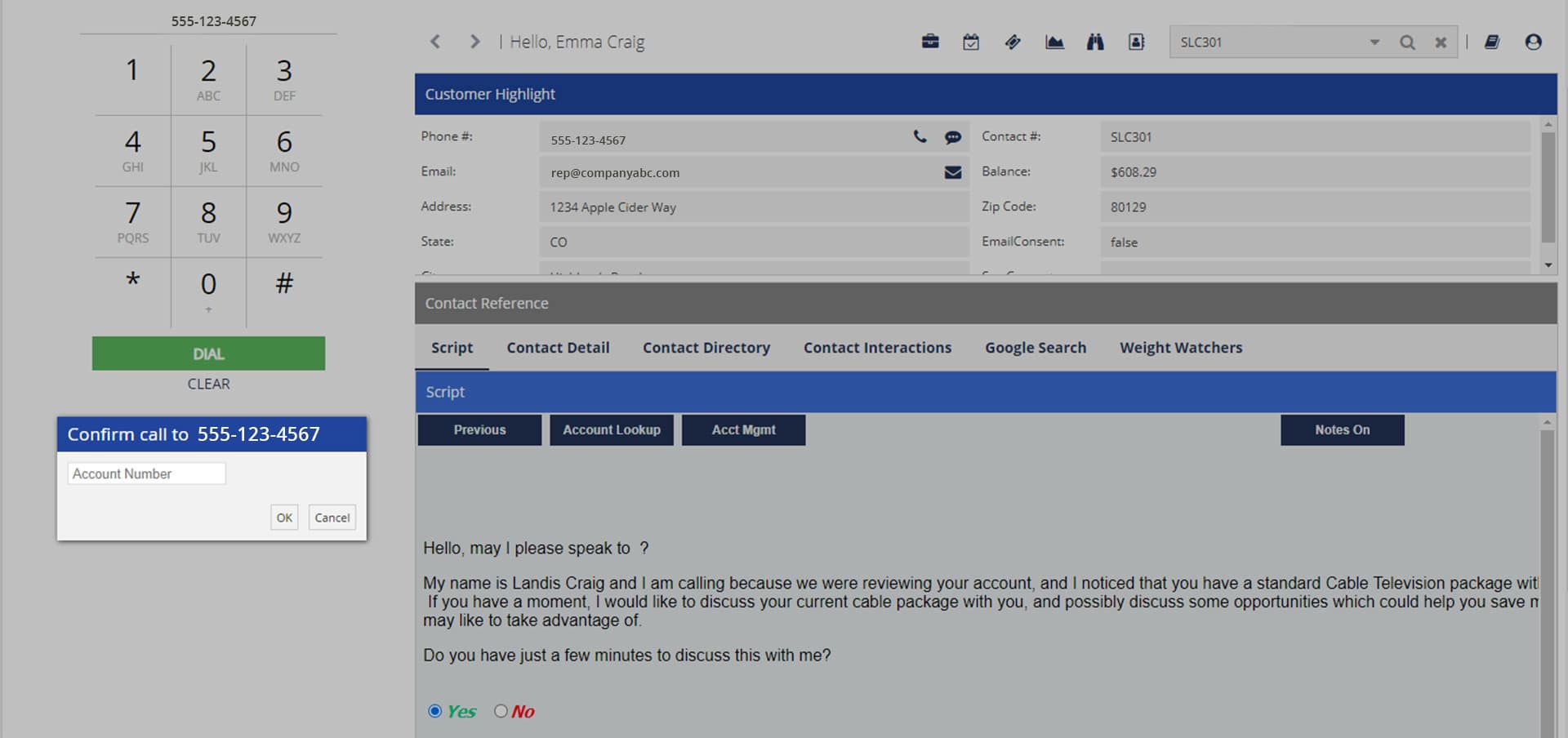screenshot of LiveVox
