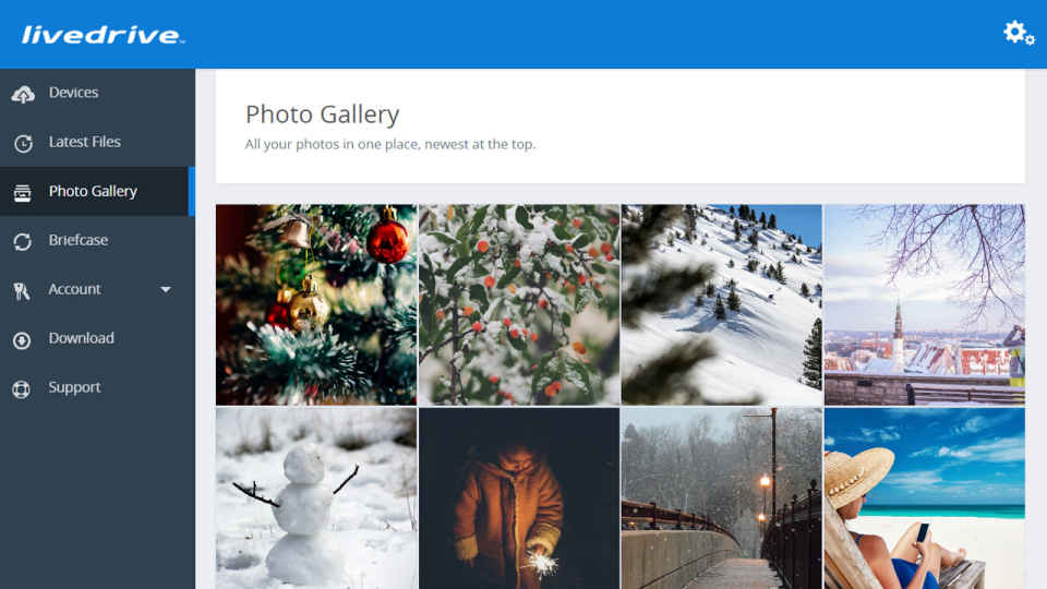 screenshot of Livedrive