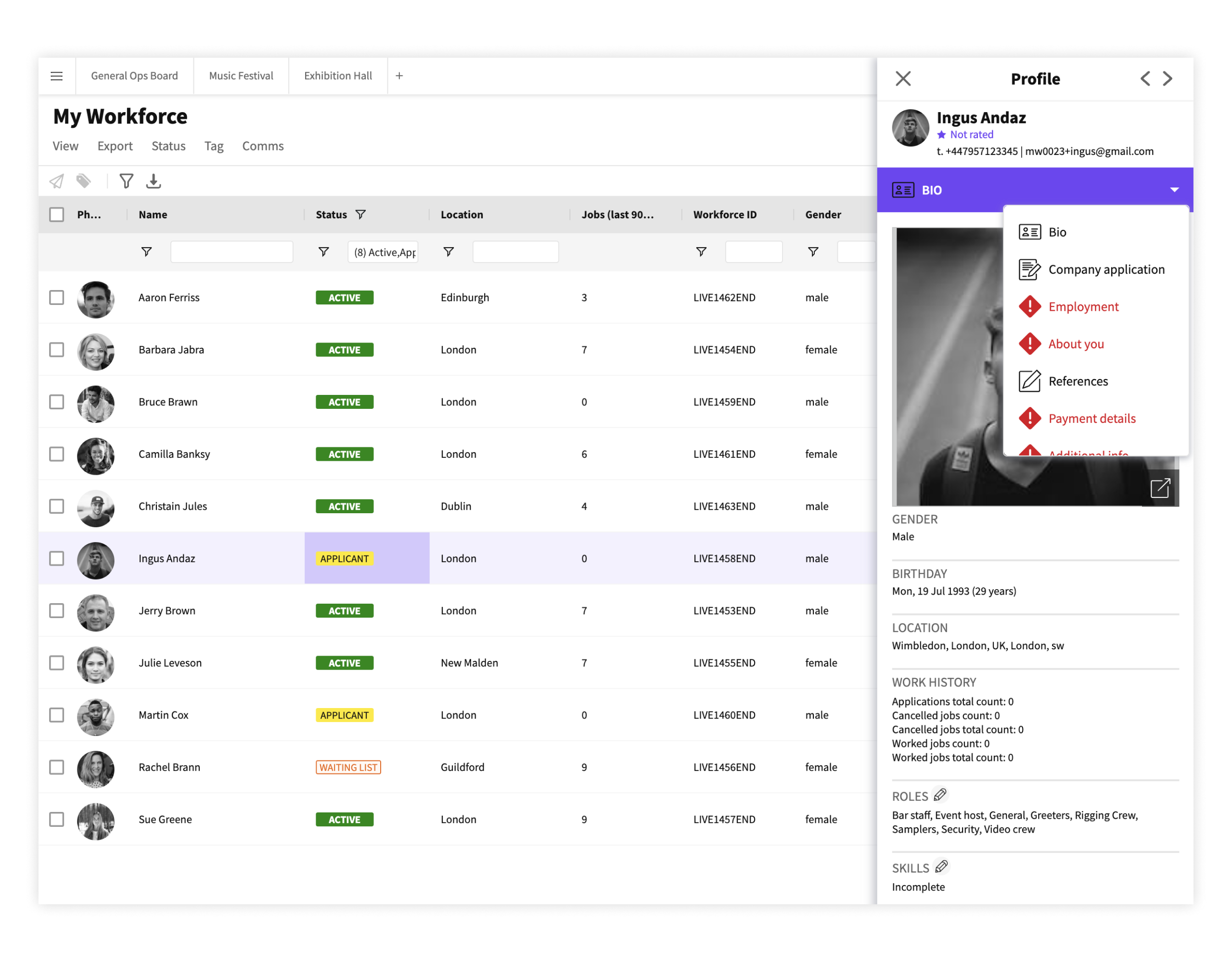 screenshot of Liveforce