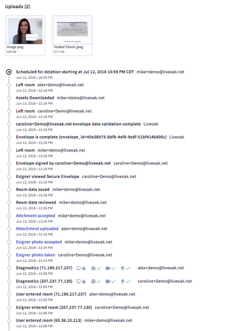 screenshot of Liveoak