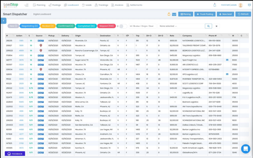 screenshot of LoadStop