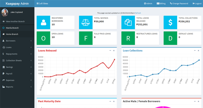 screenshot of Loandisk