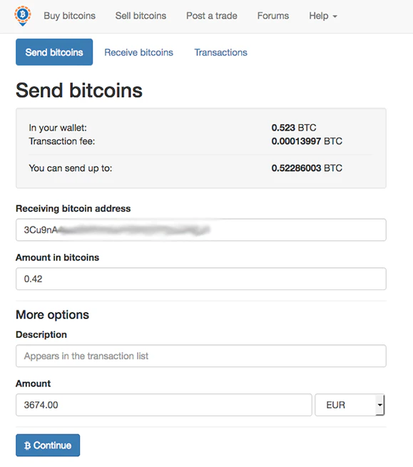 screenshot of LocalBitcoins