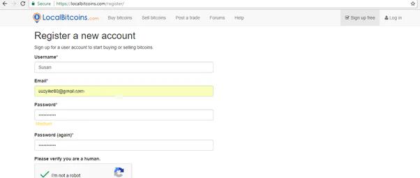 screenshot of LocalBitcoins