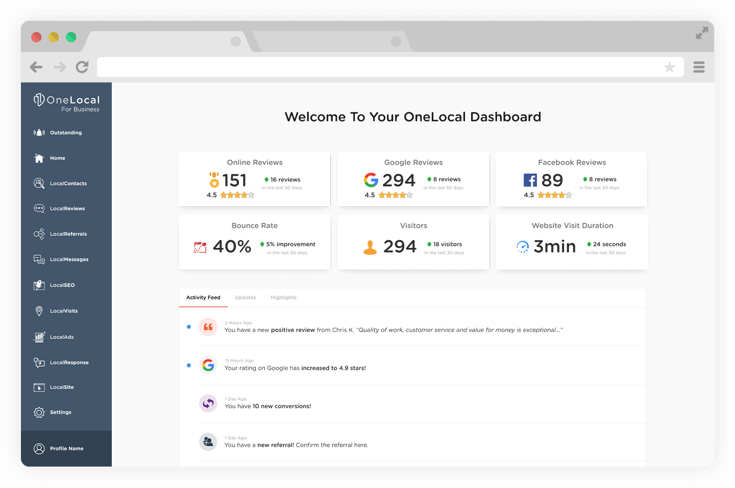 screenshot of LocalResponse