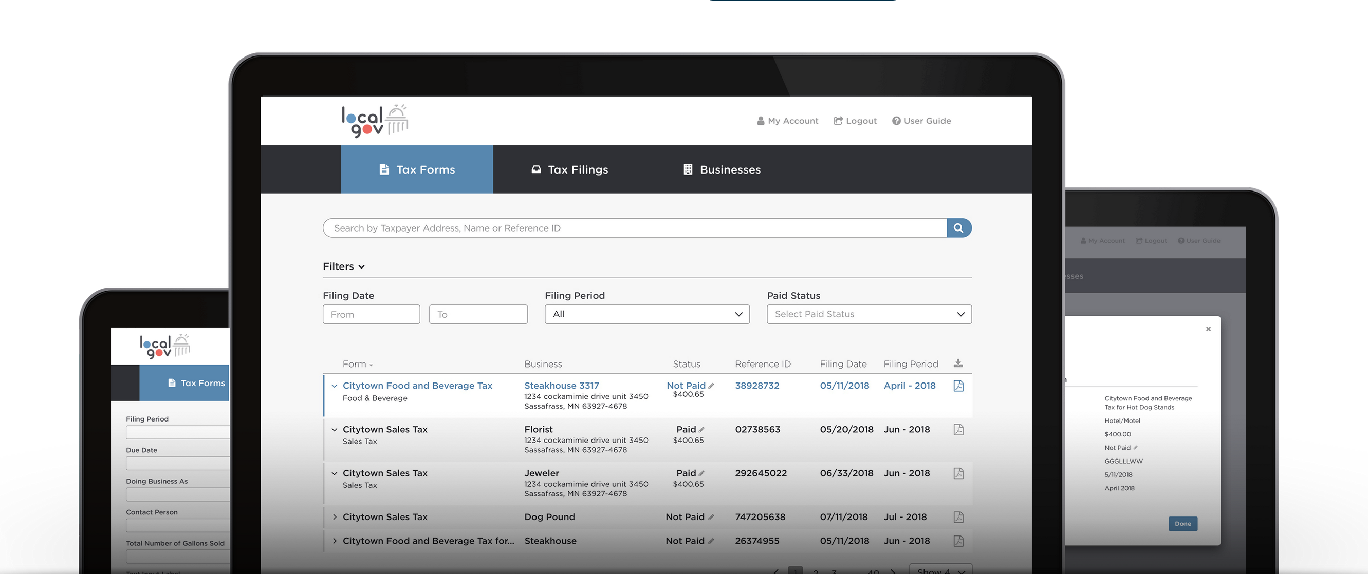 screenshot of Localgov