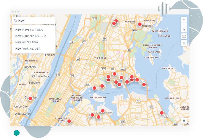 screenshot of LocationIQ