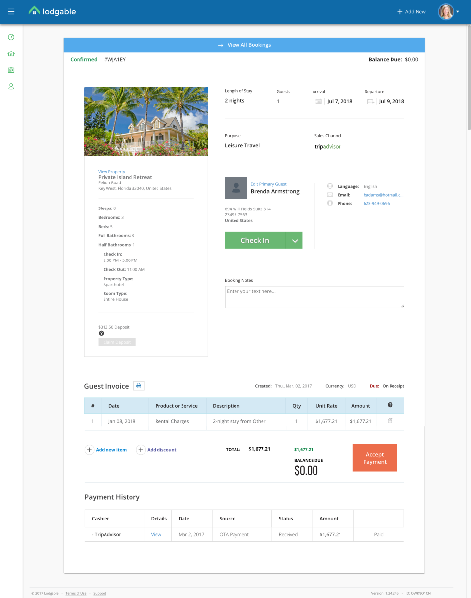 screenshot of Lodgable
