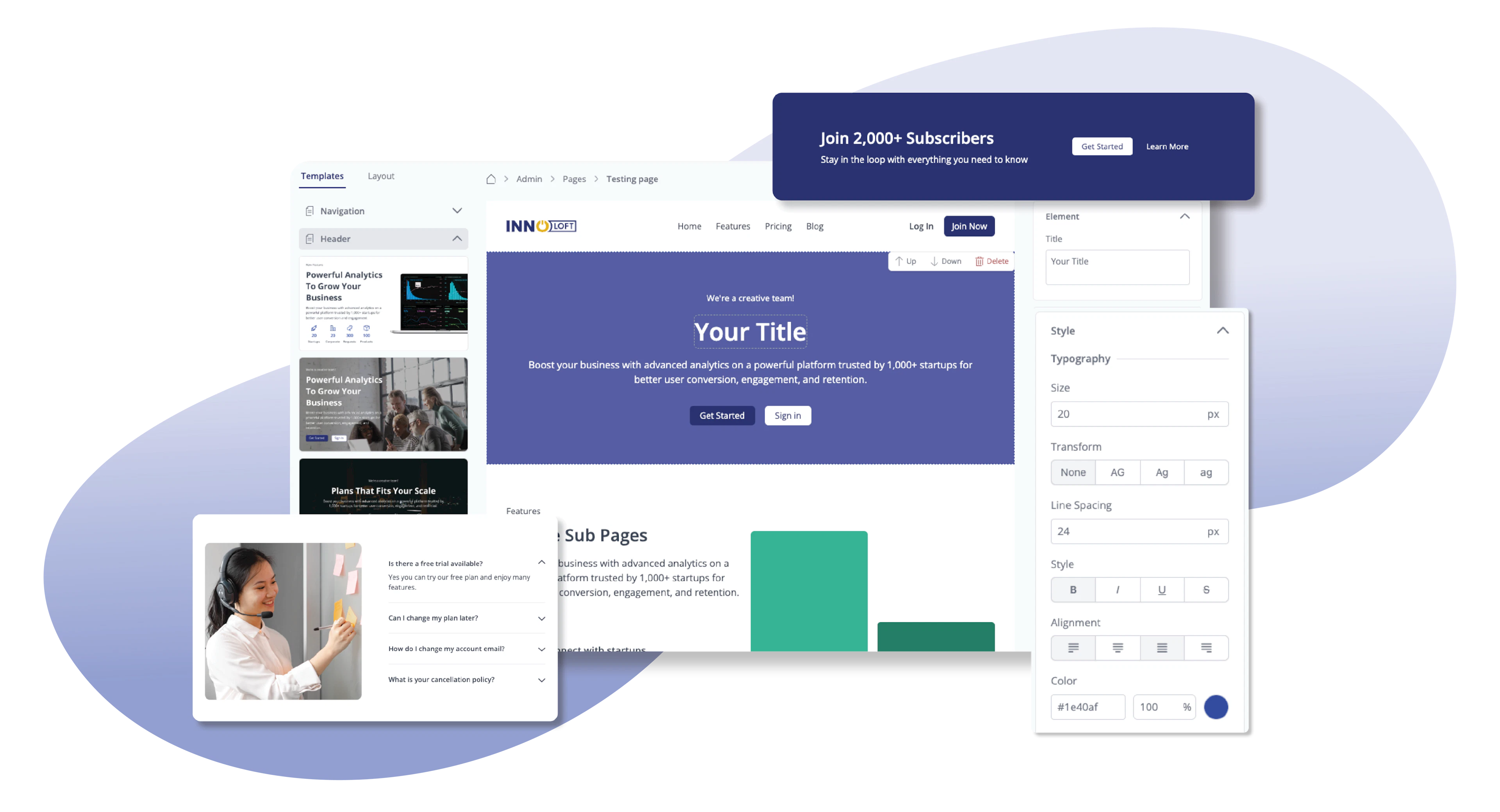 screenshot of LoftOS