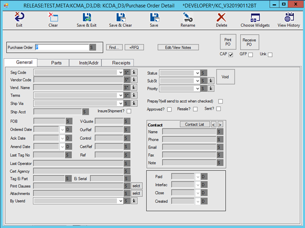 screenshot of LogMRO