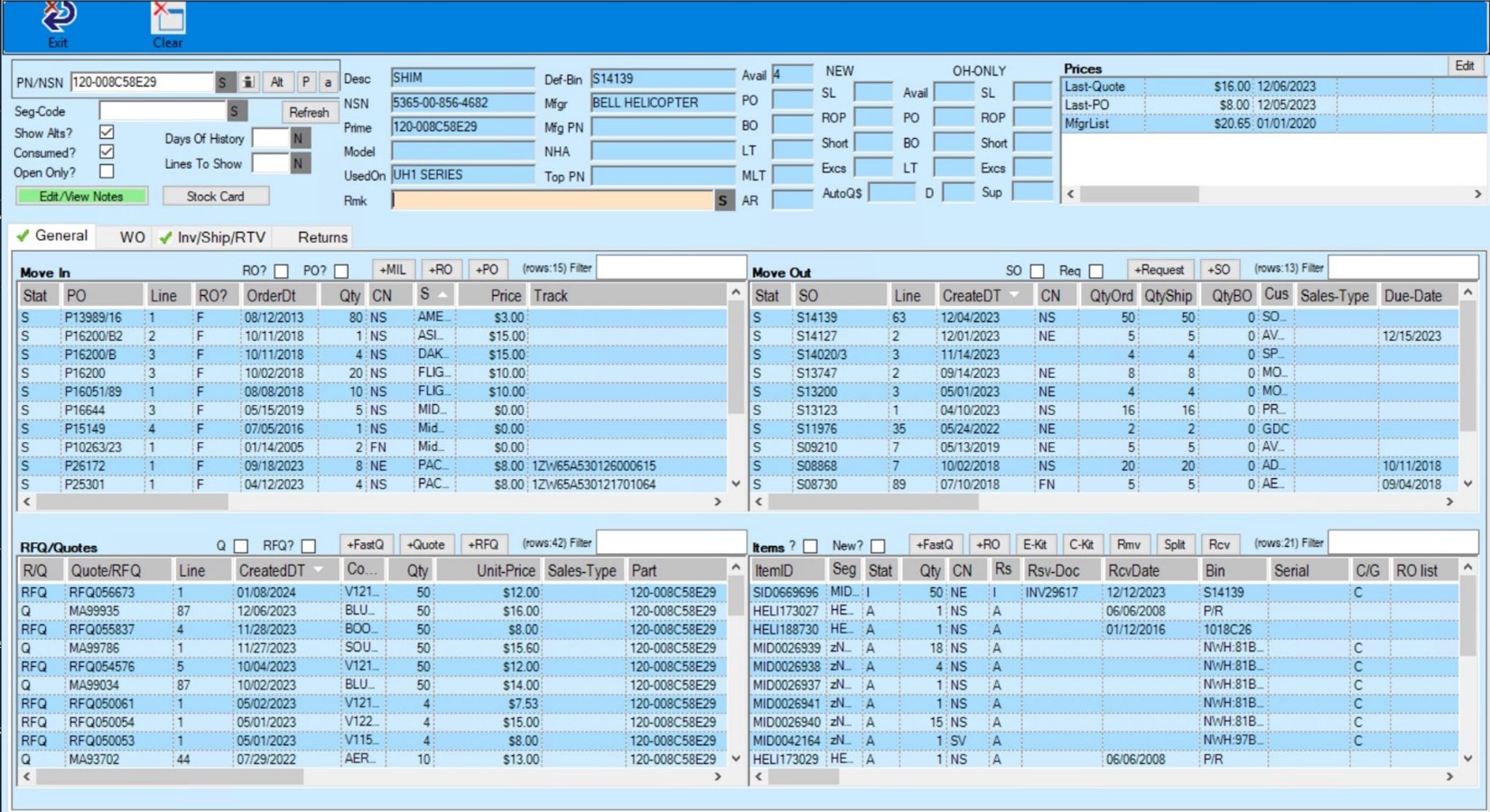 screenshot of LogMRO