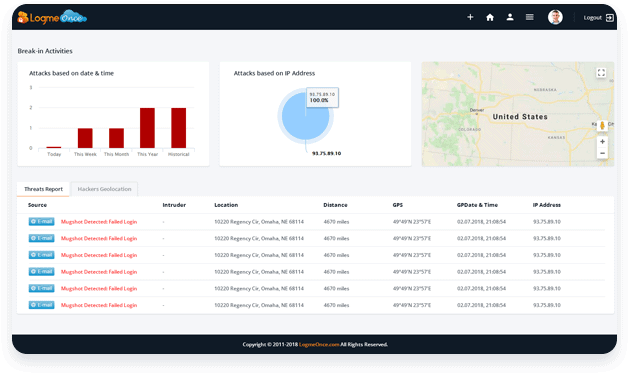 screenshot of LogMeOnce