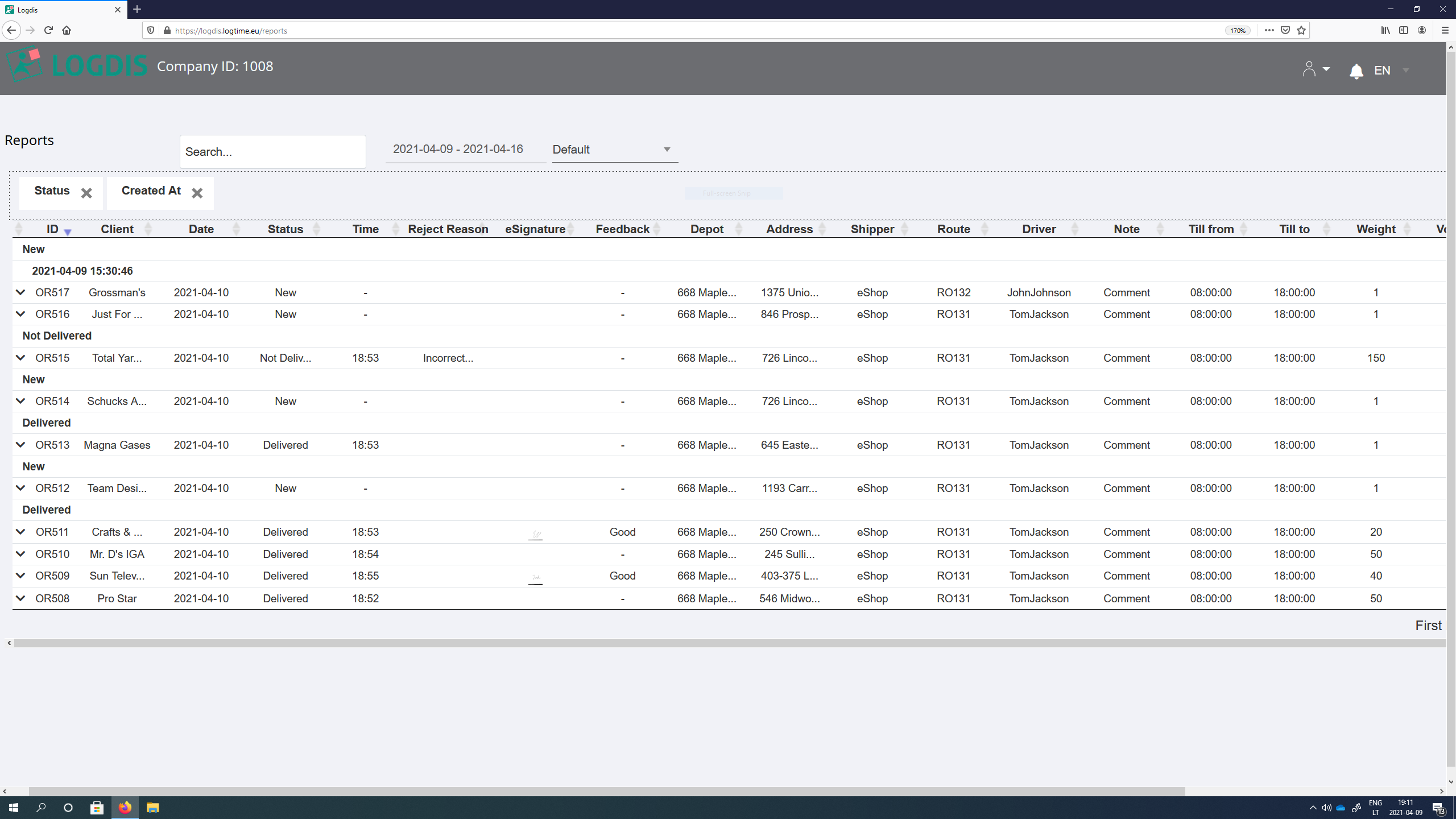 screenshot of Logdio