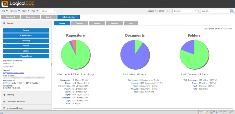 screenshot of LogicalDOC